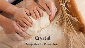  Presentation with children hands - Colorful presentation design enhanced with children's hands backdrop and a coral colored foreground