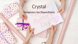  Presentation with kids hand prints paint - Slide deck enhanced with children s crafts - little child's hand giving background and a lemonade colored foreground