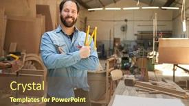  Presentation with craftsman - Audience pleasing PPT layouts consisting of craftsman-and-successful-start-up backdrop and a tawny brown colored foreground