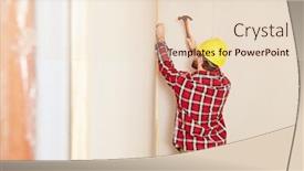  Presentation with renovation - Beautiful slides featuring craftsman-during-renovation-work backdrop and a lemonade colored foreground