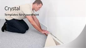  Presentation with carpet tiles design - Beautiful slide deck featuring craftsman fitting a carpet backdrop and a lemonade colored foreground