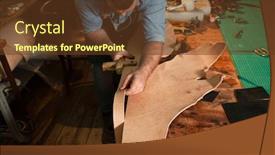  Presentation with manufacturing process - Slides having process cuts out details close background and a tawny brown colored foreground