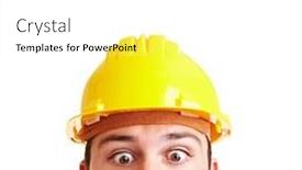  Presentation with spirit - Presentation theme featuring craftsman-looks-in-amazement background and a white colored foreground