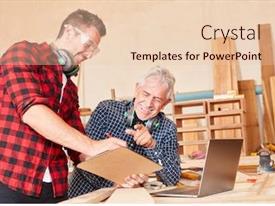 Craftsman Team With Checklist PPT template 38 | CrystalGraphics