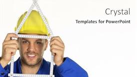  Presentation with craftsman - Slides having craftsman-with-helmet background and a cream colored foreground