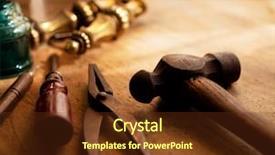  Presentation with craftsmanship - PPT theme featuring craftsmanship - antique restoration old and well background and a tawny brown colored foreground