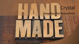  Presentation with vintage - Colorful presentation theme enhanced with craftsmanship - handmade word in vintage letterpress backdrop and a coral colored foreground