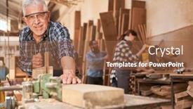  Presentation with wood joinery - Cool new theme with craftsmen-as-experienced-master-planing backdrop and a tawny brown colored foreground