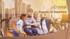  Presentation with computer workshop - Theme enhanced with craftsmen-team-online-on-social background and a lemonade colored foreground