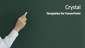  Presentation with blackboard - Cool new slides with cramming - person who is going backdrop and a  colored foreground