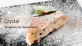  Presentation with apple computers - Slides consisting of cranberry cinnamon tea - apple cake background and a coral colored foreground