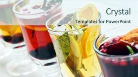  Presentation with winter - Amazing slides having cranberry cinnamon tea - winter drink backdrop and a sky blue colored foreground