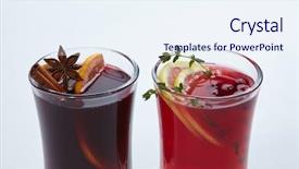  Presentation with winter - Slides featuring cranberry cinnamon tea - winter drink background and a sky blue colored foreground