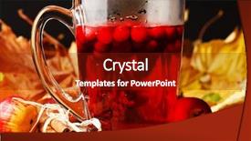  Presentation with winter - Amazing theme having cranberry cinnamon tea - winter drink backdrop and a  colored foreground
