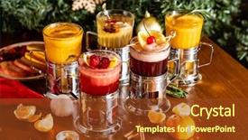  Presentation with berries - Theme consisting of cranberry cinnamon tea - winter drinks with berries background and a  colored foreground