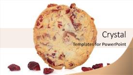  Presentation with cookie - Presentation theme having cranberry cookie with scattered glazed background and a  colored foreground