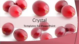  Presentation with sacred geometry symbol collage - Audience pleasing presentation consisting of cranberry fruit - collage from fresh cranberries backdrop and a  colored foreground