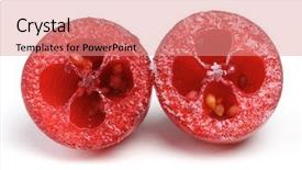  Presentation with cranberry juice - Amazing presentation design having cranberry juice - close-up of cranberries on white backdrop and a coral colored foreground