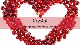  Presentation with frame - Cool new PPT layouts with cranberry juice - frame of red cranberries heart backdrop and a red colored foreground
