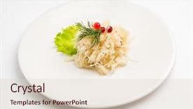  Presentation with soup appetizer and salad - Cool new presentation with cranberry juice - salad sauerkraut with cranberries backdrop and a lemonade colored foreground