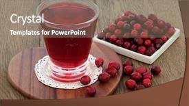  Presentation with cranberry juice - Colorful PPT layouts enhanced with cranberry juice health drink backdrop and a gray colored foreground