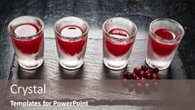  Presentation with shots - Slides consisting of cranberry-shots-on-the-black background and a gray colored foreground