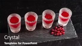 Presentation with shots - Beautiful presentation theme featuring cranberry-shots-on-the-black backdrop and a dark gray colored foreground