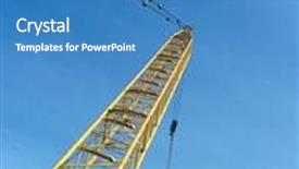  Presentation with crane - Slide deck featuring crane 3 background and a teal colored foreground