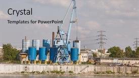  Presentation with dock - Slide deck enhanced with crane and huge silos background and a light gray colored foreground