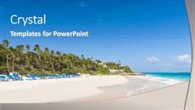  Presentation with paradise island - Slide deck enhanced with crane-beach-is-one background and a teal colored foreground