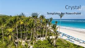  Presentation with paradise island - PPT theme having crane-beach-is-one background and a light blue colored foreground
