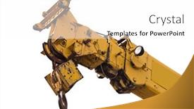  Presentation with crane - Cool new slides with crane-boom-with-lifting-equipment backdrop and a white colored foreground