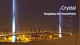  Presentation with freeway - Presentation design featuring sunset in autumn bright yellow background and a wine colored foreground.