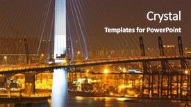  Presentation with night city - Cool new PPT theme with crane movements - freeway in night with cars backdrop and a  colored foreground