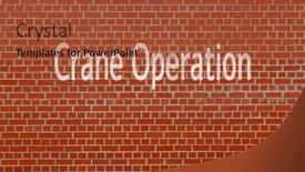 Presentation with crane - Presentation having crane-operation-operating-cranes and a  colored foreground