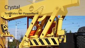  Presentation with tow truck - Beautiful presentation theme featuring crane tow truck ready backdrop and a yellow colored foreground