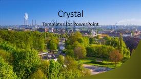  Presentation with shipyard - Beautiful slide set featuring cranes of the shipyard backdrop and a light blue colored foreground