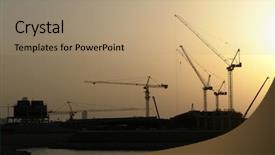  Presentation with bahrain - Presentation featuring cranes silhouette in bahrain background and a  colored foreground