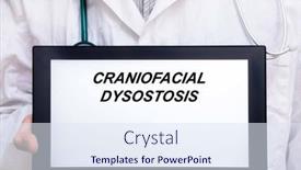  Presentation with disease - PPT theme enhanced with craniofacial-dysostosis-doctor-with-rare background and a sky blue colored foreground