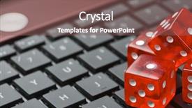  Presentation with play - Beautiful slides featuring craps table - view of red dices backdrop and a violet colored foreground