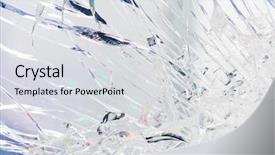  Presentation with broken glass - Colorful presentation design enhanced with crash test - artistic broken glass window backdrop and a light gray colored foreground