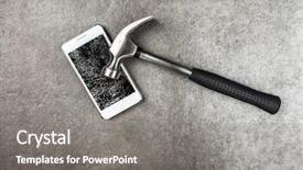  Presentation with newborn hearing screen why is it important - Amazing slide set having crash test - smartphone with broken screen backdrop and a  colored foreground