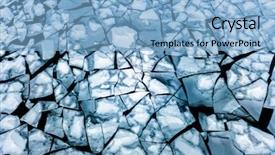  Presentation with ice break - Amazing presentation theme having crashed ice on the river backdrop and a light blue colored foreground