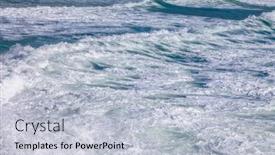  Presentation with ocean wave - Cool new theme with crashing-wave-in-a-stormy backdrop and a light blue colored foreground