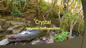  Presentation with mountain water - PPT theme consisting of claire - picturesque cascade of water named background and a tawny brown colored foreground