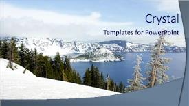  Presentation with wizard - Slides enhanced with crater lake and wizard island background and a sky blue colored foreground