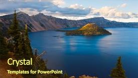  Presentation with national - Presentation theme consisting of crater lake national park oregon background and a wine colored foreground