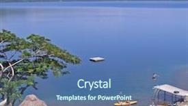  Presentation with lake - Presentation featuring crater lake nicaragua background and a  colored foreground