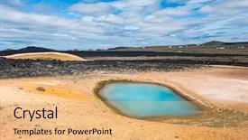  Presentation with geothermal - Audience pleasing PPT layouts consisting of vitis - viti is a beautiful crater backdrop and a coral colored foreground