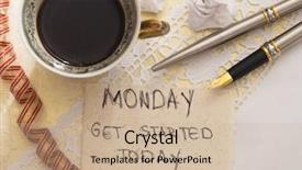  Presentation with concept - PPT theme featuring crativity - it's monday concept background and a  colored foreground